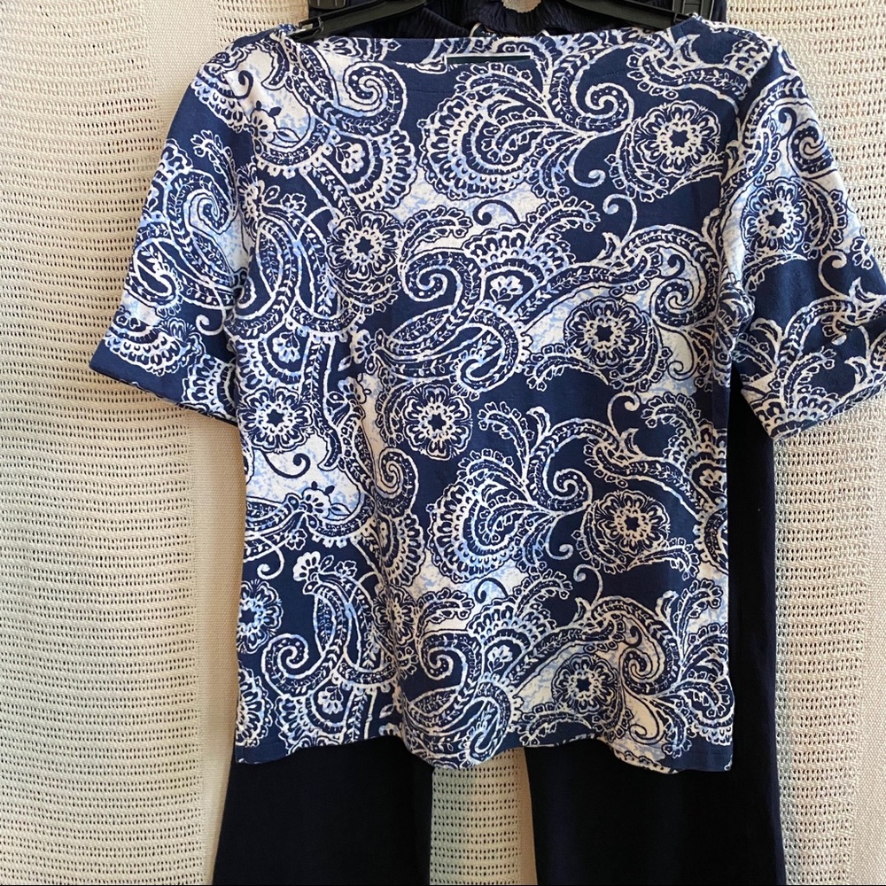 Karen Scott Sport Boat-Neck Top/Pant Set